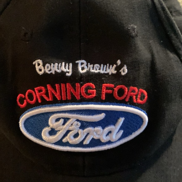 Benny Brown’s Corning Ford black hat.  Adjustable Velcro strap in back. One size - Picture 2 of 7